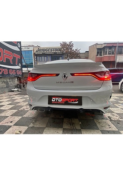 Renault Megane 4 Sedan Arka Tampon Eki Fiberglass Boyasız