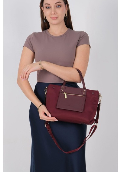 Silver Polo Sp1213 Kadın El Çantası Saten Bordo-bordo