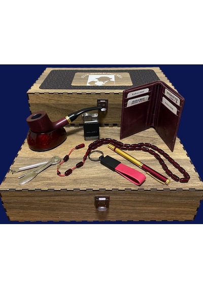 Pipsan Pipo Ahlat Ağacı Balsa Filitreli Çakmaklı Cüzdan Anahtarlık Tesbih Set 605735-509254