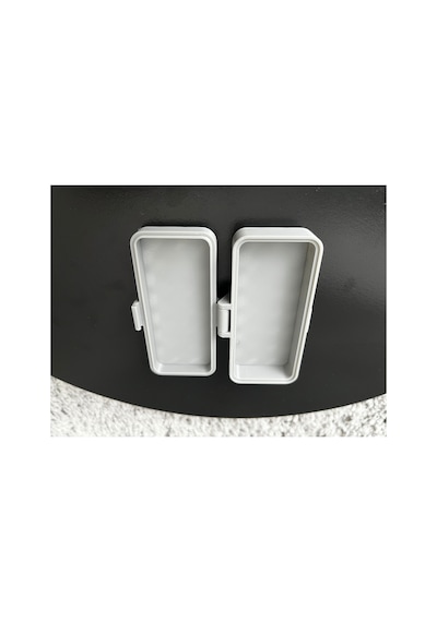 Kulak Çubuğu Ve Pamuk Seyahat Kabı 3d Baskı Taşınabilir Hijyenik Organizer Gri