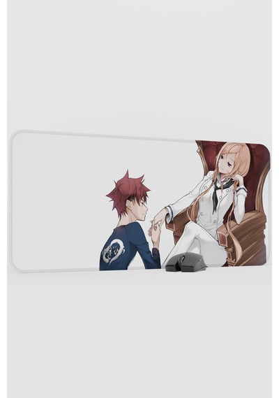 Food Wars Anime V4 - 90x40 Xxl Gaming Kauçuk Kaymaz Taban Mouse Pad Fare Altlığı