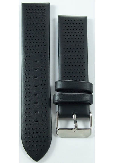 Bizon Siyah 22mm Deri Saat Kordonu Kayışı 1. Kalite Armani Model