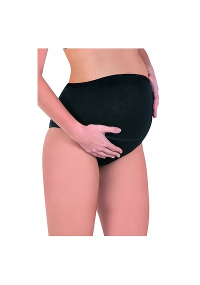 Özkan Underwear Özkan 23582 5'li Paket Kadın Pamuklu Likralı Süprem Hamile Lohusa Yüksek Bel Bato Külot Siyah