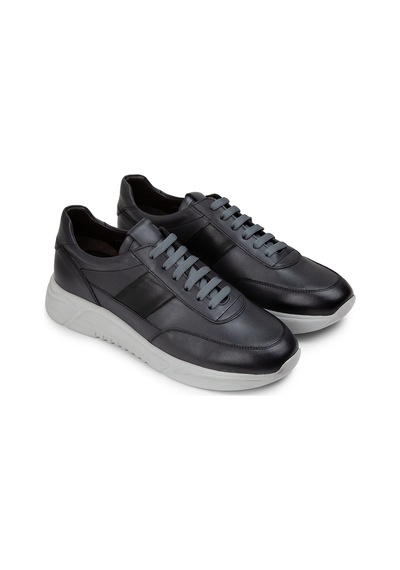 Deery Hakiki Deri Gri Erkek Sneaker Ayakkabı - 01963Mgrıe02 Gri