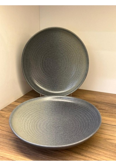2'li Hornfels Ripple Çukur Tabak 26 Cm 900 Cc Makarna / Salata / Sulu Yemek Tabağı Çok Renkli