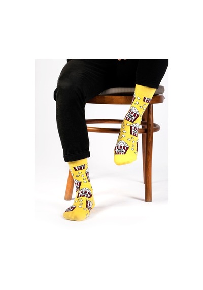Ozzy Socks Pop Corn Desenli Çorap Çok Renkli