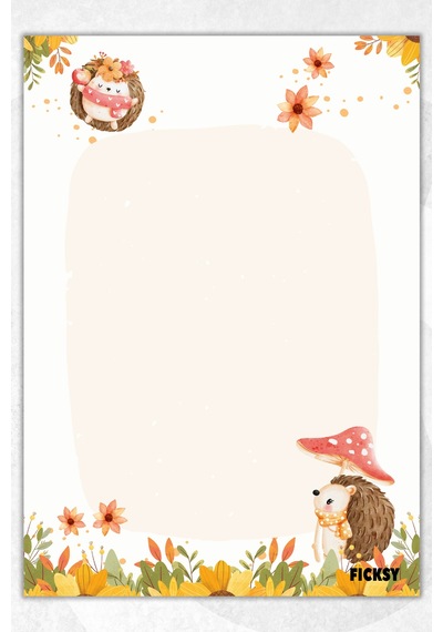 A5 Kirpi Bloknot Çizgisiz Defter - 50 Yaprak - Memopad - Notepad - Not Defteri - Not Kağıdı Çok Renkli Çok Renkli