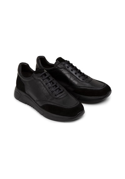Deery Hakiki Deri Siyah Erkek Sneaker Ayakkabı - 01962msyhe02 Siyah