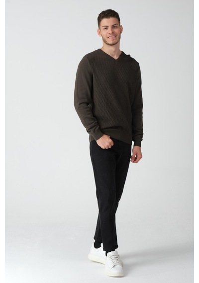 Alexander Gardi Alexandergardı V Yaka Regular Fit Kazak E20-512400 001
