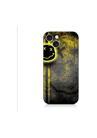 Apple Uyumlu iPhone 15 Plus Gülen Yüz Desenli Silikon Kılıf Silikon