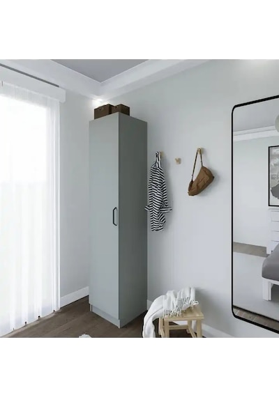 Yaman Tek Kapaklı 4 Raflı Çok Amaçlı Mutfak Kiler Ve Banyo Dolabı - Luna Luna