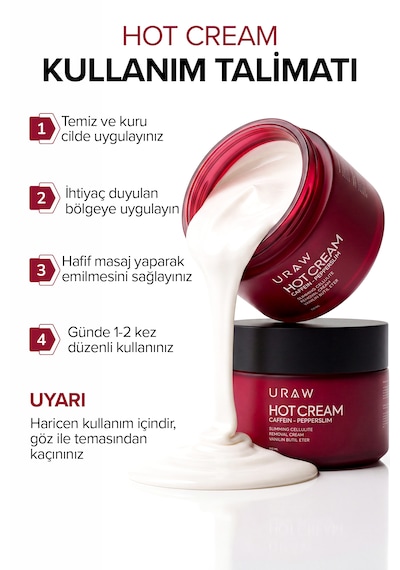 Uraw Sıkılaştırıcı Ve İnceltici Krem Hot Cream 150 ML