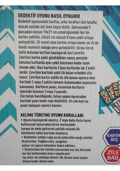 Hızlı Dedektif Oyunu Kutulu