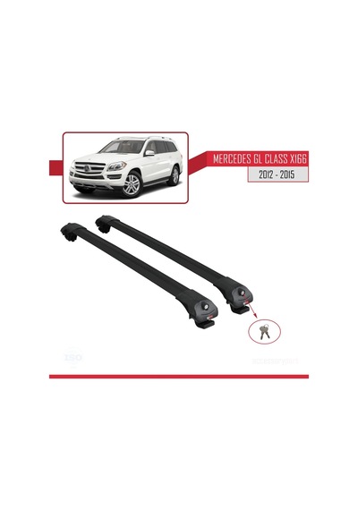 Mercedes Gl Class X166 2012-2015 Arası İle Uyumlu Ace-1 Ara Atkı Tavan Barı Siyah