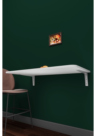 Lüks Duvara Monte Katlanabilir Çalışma Yemek Masası %100 Mdf Balkon Bahçe Masası Dmm90 Beyaz Lüks Duvara Monte Katlanabilir Çalışma Yemek Masası %100 Mdf Balkon Bahçe Masası Dmm90 Beyaz