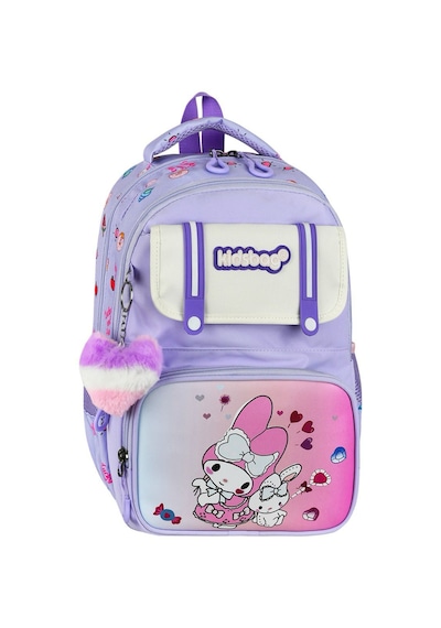 My Melody Baskılı Ortopedik Su Geçirmez Okul Çantası Termal Beslenme Ve Kalemlik Seti Mor