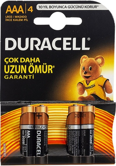 Duracell Lr03/mn2400 Aaa İnce Alkalin Pil 4'lü Paket