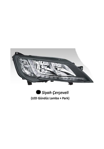 Far Motorlu Sağ Ducato Maxi Boxer Jumper 2014+ Led - Ballast Hariç Siyah Çerçeve 46862287 505216 Ayfar