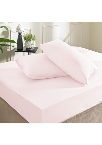 Taç Color Dreams Ranforce Tek Kişilik Çarşaf Seti Pudra 000000001000047318