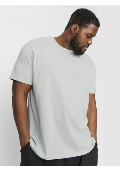 Jack & Jones Büyük Beden Bisiklet Yaka Basic Tisört-organic - 12158482 Puritan Gray