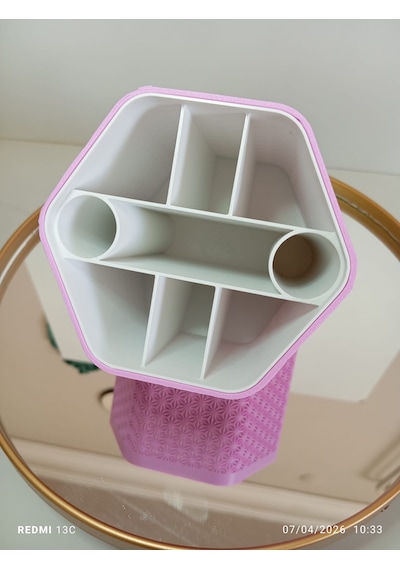 Modern Kalemlik Beyaz - Açık Pembe