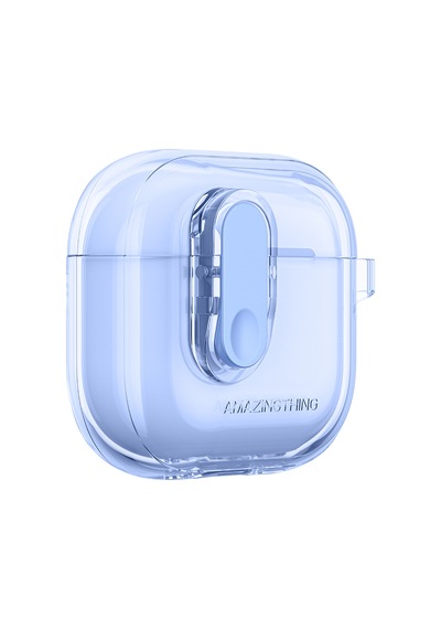 Apple Uyumlu AirPods 4 Kılıf Amazingthing Magnetik Kilit Tasarımlı Minimal Serisi Kılıf Mavi