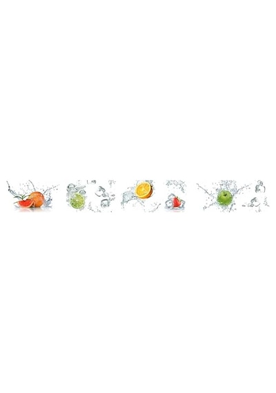 Tezgah Arası Folyo Kaplama Folyosu Meyveler Su Panoramik 60x500 Cm Diğer