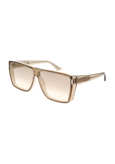 Saint Laurent Sl 756 003 64 Unisex Kare Şeffaf Kahverengi Kemik Güneş Gözlüğü Şeffaf
