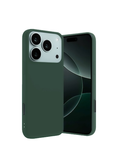 Apple iPhone  Uyumlu,  17 Pro Nano İçi Kadife Silikon - Koyu Yeşil