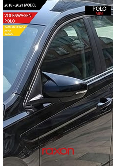 Volkswagen Polo Mk6 Batman & Yarasa Ayna Kapağı Parlak Piano Black Sport