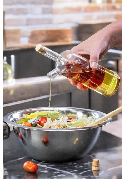 Morponi Çift Hazneli Cam Yağdanlık & Sirkelik 260 Ml Zarif Tasarım Şeffaf