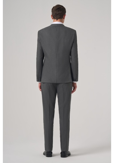 Morven Erkek Füme Poliviskon Trend Çizgili Slim Fit Kruvaze Takım Elbise 26mc001040050 Füme Morven Erkek Füme Poliviskon Trend Çizgili Slim Fit Kruvaze Takım Elbise 26mc001040050 Füme
