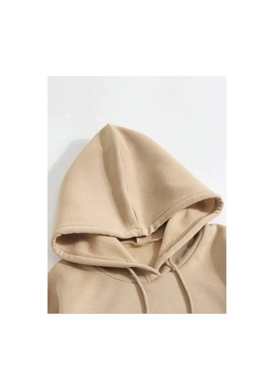 Veraura Lifestyle Erkek Düz Kapüşonlu Sweat - Bej