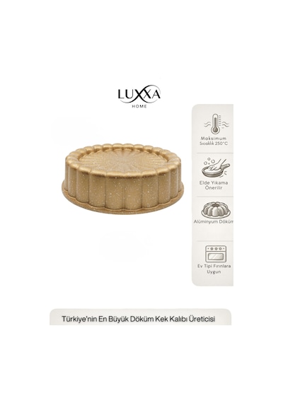 Papatya Döküm Kek Kalıbı 27cm Gold Gold