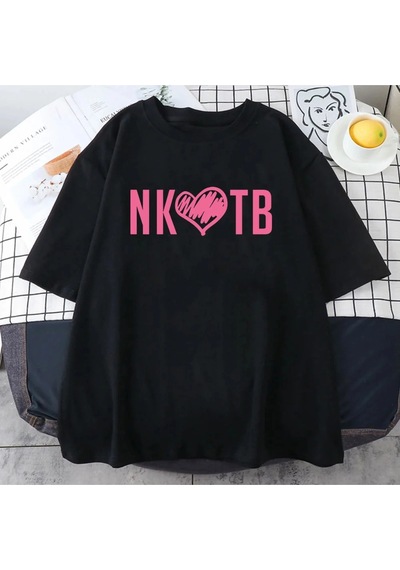 Startmore Beyaz Pop Müzik Nkotb Band Yaz -gömlek Yeni Çocuklar Blok Baskı Tiş Siyah