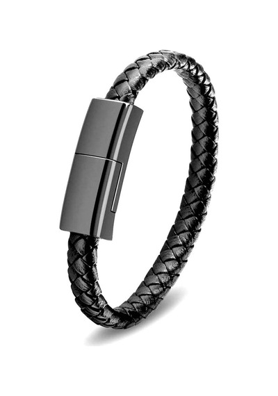 Forzacase FC346 PD 66 W Usb To Lightning Deri Bileklik Şarj Data Kablosu