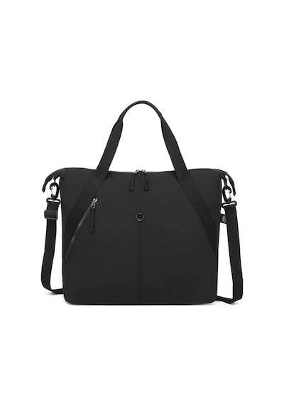 Smart Bags Mikro Poly Kumaş Büyük Boy Kadın Omuz Çantası Siyah