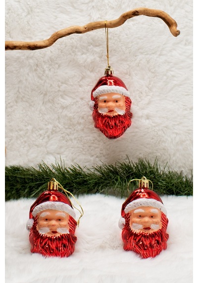 3lü Christmas Noel Baba Yılbaşı Ağacı Süsü