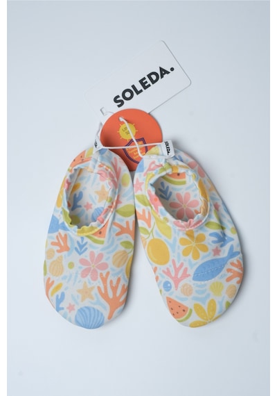 Soleda Uv Korumalı Kaydırmaz Bebek Çocuk Deniz Havuz Patiği Underwater Salad Çok Renkli