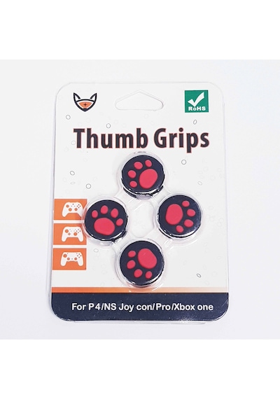 Playstation 4 Analog Koruyucu Silikon Kılıf Ps4 Analog Cap Grips Ps4 Aksesuar Red