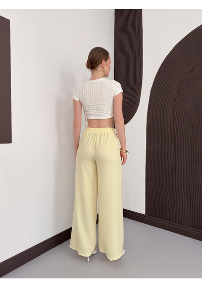 Verymoda Keten Pantolon D2381 Sarı