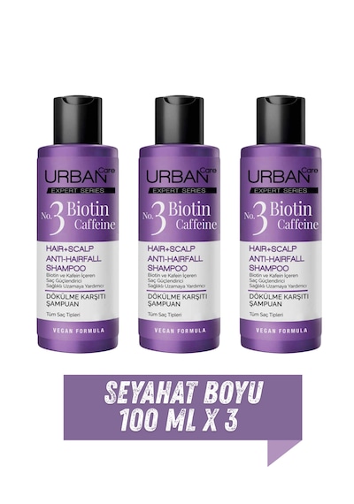 Urban Care Biotin & Caffeine Dökülme Karşıtı Şampuan 100 Ml X 3 Adet Dökülen