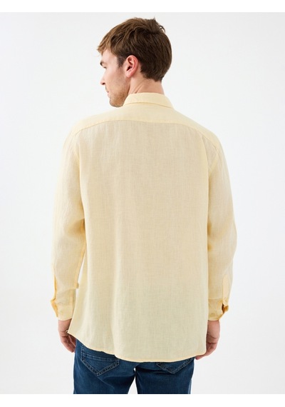 Regular Fit Erkek Gömlek U.kol Light Yellow