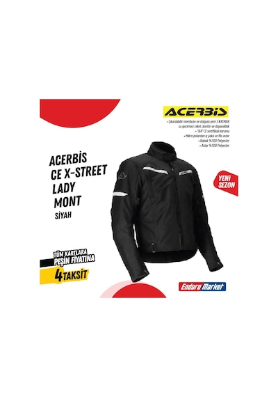 Acerbis Ce X-street Bayan Mont Siyah