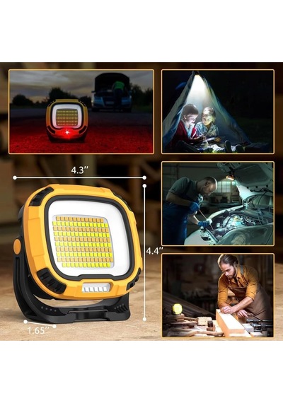 Ws-582 Led Çalışma Feneri, 3500 Lümen, Powerbank Özellikli, Mıknatıslı, Usb Şarjlı, Tripod Bağlantılı, Taşınabilir Aydınlatma Kamp, Avcılık, Acil Durum