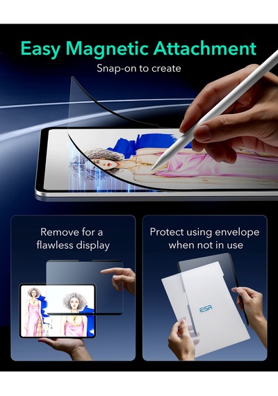 Apple Uyumlu iPad Pro 11 M5-m4-m2-m1 2024 Paper Feel Kağıt Hissi Tablet Ekran Koruyucu
