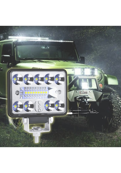Off Road 3 İnç Led Çalışma Lambası 12-24v Traktör Tır Kamyon Atv Yüksek Performanslı Sis Farı Metal Kasa
