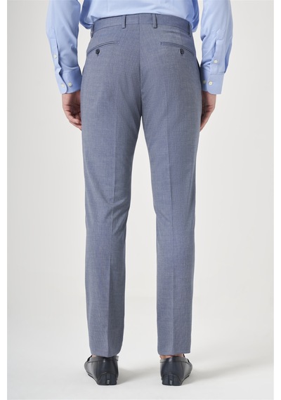 İmza Lacivert Yan Cep Filafil Desen Slim Fit Esnek Pantolon 1003260152 Prussian Lacivert