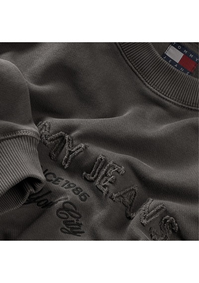 Tommy Hilfiger Jeans 90s Gmd New Classics Crew Erkek Siyah Sweatshirt Dm0dm22363