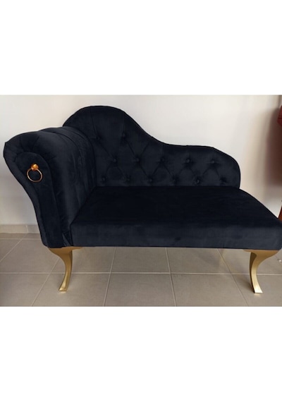 Modern Köşe Koltuğu Alda Josefin Puf Bench 130 Cm Siyah